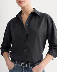 Everyday Shirt in Silky Cotton | Black