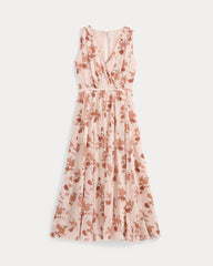 Maxi Dress in Silk Georgette | Soft Floral