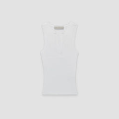 The Ribbed Cutaway Tank | White