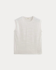 The Muscle Sweater in Cotton Linen | White