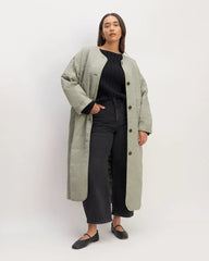 The ReNew Quilted Long Liner | Sage Green