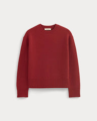 The Cotton Honeycomb Square Crew | Berry Red