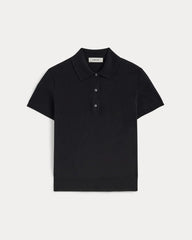 The Polo in Cotton Cashmere | Black