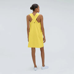 The Cross-Back Apron Mini Dress | Lemon