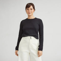 The Organic Cotton Waffle Tee | Black