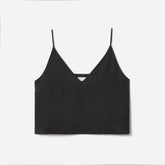 The Washable Silk Cropped Cami | Black