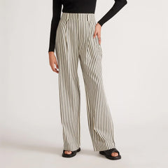 The Draper Pleated Pant in Buttersmooth | Ombre Stripe | 30" Inseam