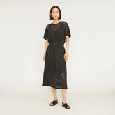 The Eyelet Waisted Dress | Black