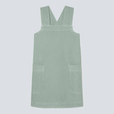 The Cross-Back Apron Mini Dress | Sea Glass