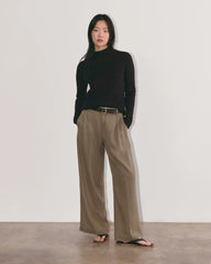 The Funnel Neck in Cotton Cashmere | Black
