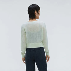 The Featherweight Alpaca Cardigan | Seafoam Green