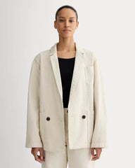 The Denim Chore Blazer | Garment-Dyed Sand