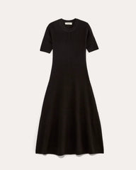 The Ribbed Sweater Dress | Black