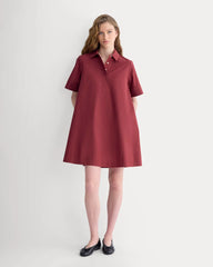 Popover Mini Shirtrdress in Ultrasoft Cotton | Pomegranate