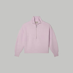 The Half-Zip Sweater in Luxe Merino | Light Lilac