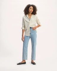 The Must-Have Shirt in Silky Cotton | Bone / Black