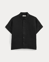 The Boxy Shirt in Linen | Black