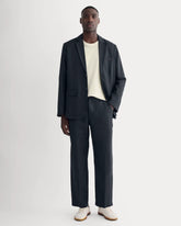 The Linen Pleated Trouser | Navy