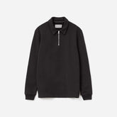 The Track Quarter-Zip Sweatshirt | Black