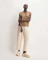 The Alpaca V-Neck Vest | Tiger's Eye