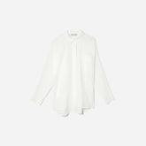 The Oversized Silky Cotton Shirt | White