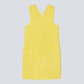 The Cross-Back Apron Mini Dress | Lemon