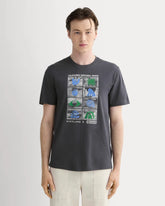 The Everlane x Parks Project Essential Organic Crew | Forged Iron / Natural / Granada Sky Blue / Green
