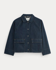Cropped Denim Jacket | Garment-Dyed Indigo