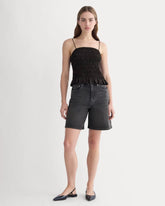 The Long A-Line Denim Short | Night