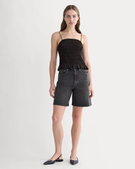 The Long A-Line Denim Short | Night