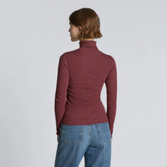The Luxe Micro-Rib Turtleneck | Brandy
