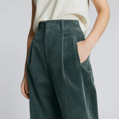 The Corduroy Way-High® Drape Pant | Evergreen