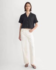 Cotton Gauze Resort Shirt | Black