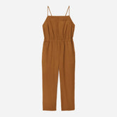 The Linen Shoestring Jumpsuit | Tawny Brown