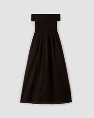 The Gauze Off-the-Shoulder Dress | Black