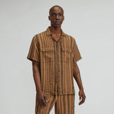 The Resort Shirt in Linen | Toasted Coconut / Black