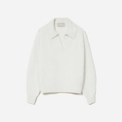 The Alpaca Waffle-Stitch Polo | Snow