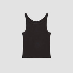 The Supima® Micro-Rib Cropped Tank | Black