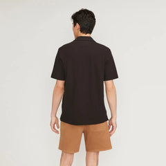 The Pique Short-Sleeve Shirt | Black