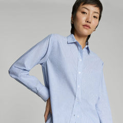 The Must-Have Shirt in Silky Cotton | Lapis Blue / White