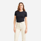 The Pima Micro-Rib Crew Tee | Black