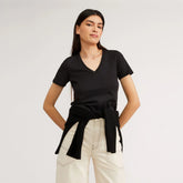 The Organic Cotton V-Neck | Black