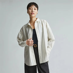 The Oversized Poplin Shirt | Black / Canvas Tan