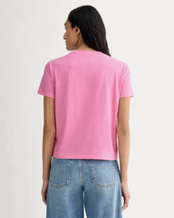 The Box-Cut Tee in Essential Cotton | Deep Pink | No Pocket