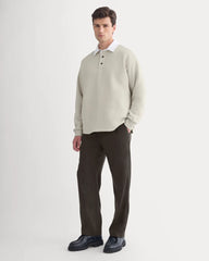 Luxe Fleece Rugby Polo | Peyote