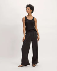The Crochet Knit Tank | Black