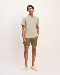 The Premium Weight Short-Sleeve Polo | Heather Oatmeal