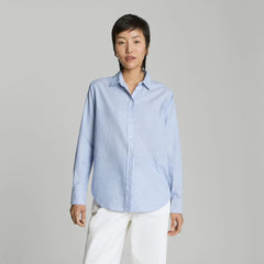 The Must-Have Shirt in Silky Cotton | Lapis Blue / White