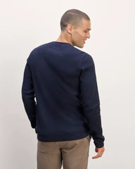 The Waffle Long-Sleeve Crew | Navy