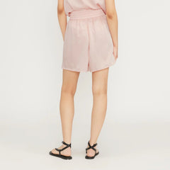 The Satin Pull-On Short | Petal Pink